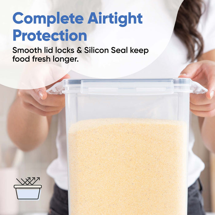 Extra Large Food Storage Containers with Lids Airtight (6.5L|220 Oz|Se ...