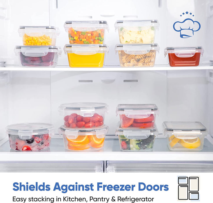 Kitchen Details 16 Piece Food Storage Container Set with Airtight, Clip-Lock Lids