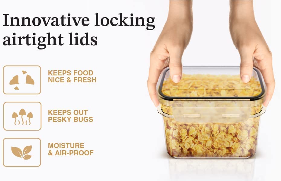 Airtight Food Storage Containers for Kitchen Organization 7 PC - Plast —  ChefsPath