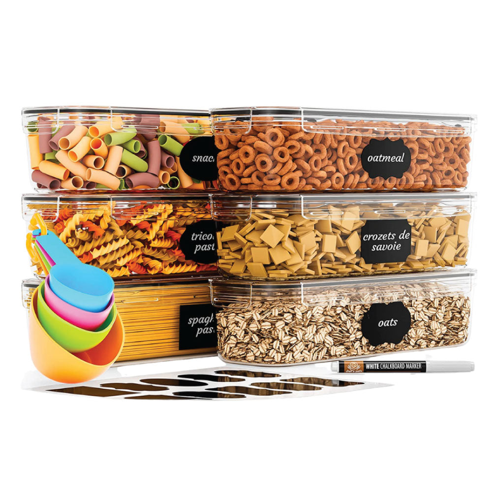 Food Storage Modular Containers for Pantry - Airtight & BPA-Free Plastic  Food Storage Cans,for Pasta, Spaghetti & Noodles & Cereal & Oatmeal,Kitchen