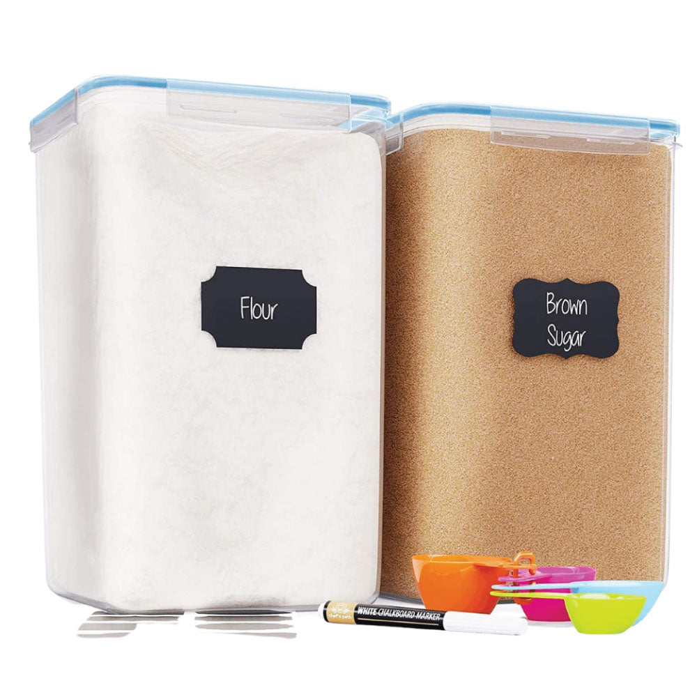 Extra Large Food Storage Containers with Lids Airtight (6.5L|220 Oz|Se ...
