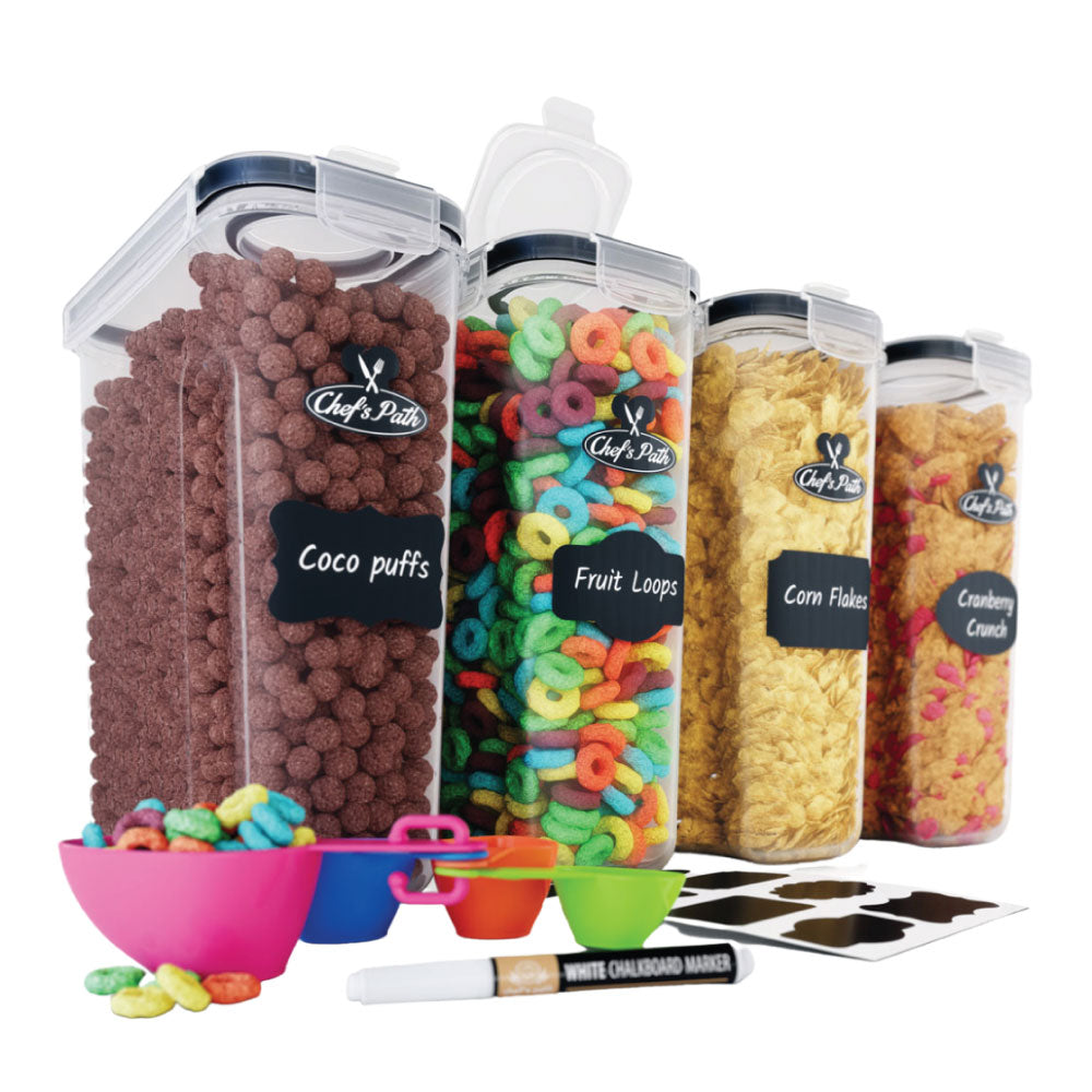 Cereal Containers Storage Set Large - Pack of 3 (4L,135.2 Oz